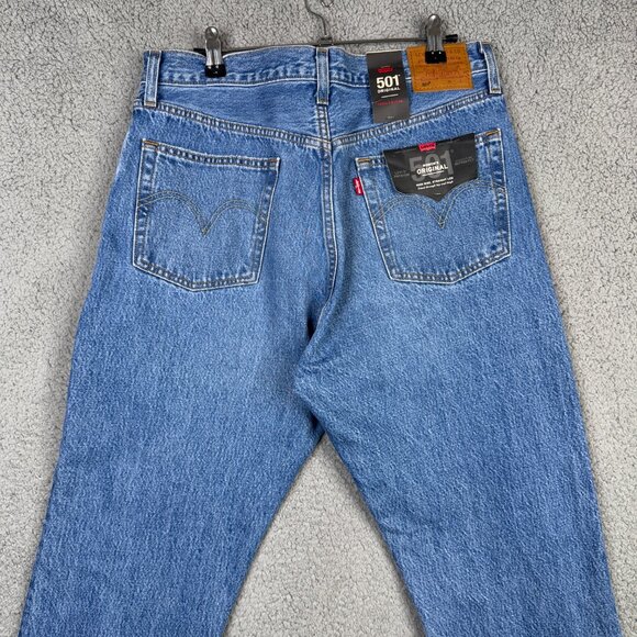 Levis Premium Jeans Womens 30x30 Medium Wash Original Fit 100% Cotton Button Fl - Picture 5 of 15